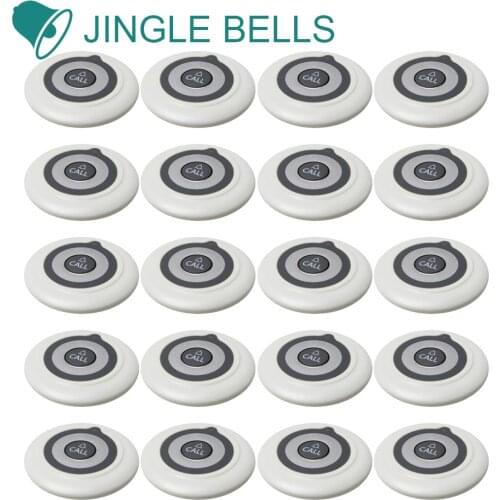 JINGLE BELLS 20 waiter call buttons wireless calling systems transmitter for restaurants hotel cafe paging system call pager