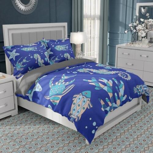 3D Bedding and Childrens Covers Duvet Cover Bedspreads Marine Life Bedding Sets 2 Seater Bed Cover for Bed Bedding Set 200x200