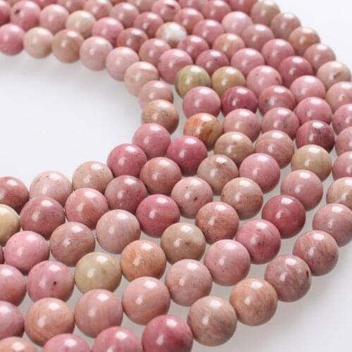 Natural Stone Beads Rhodonite Rose Stone Round Loose Beads 2 3 4 6 8 10 12mm Beads For Diy Jewelry Making