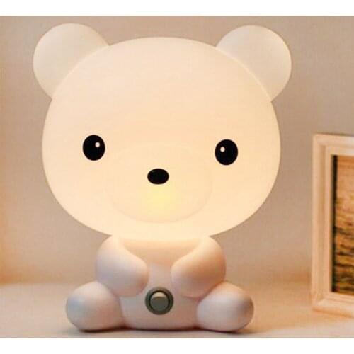 Cartoon Night light Cute panda bear table desk lamp LED Children Baby Gifts Sleep lamp For Bedroom bedside indoor decor Lighting