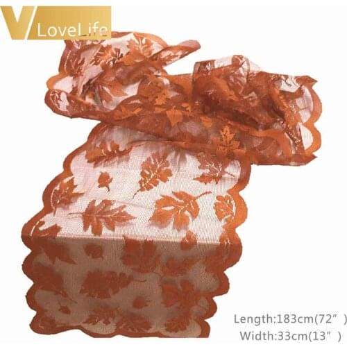 Thanksgiving Decor Maple Leaf Table Runner For Wedding Party Decoration Xmas Home Table Cover Decorative 13"x 72" Home Decor