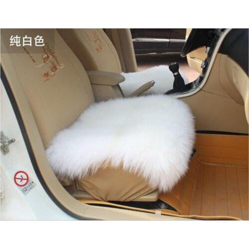 Single Car Seat Cover Winter Warm Wool Cushion Fur Mat Front Seat Protector Auto Accessories For Granta Vesta Xray Polo Duster