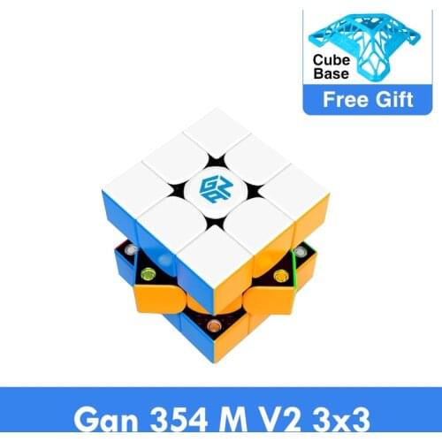 Original Gan 354 M V2 Magnetic puzzle magic speed cube 3x3 stickerless professional Gan354 M magnets cubo magico GAN354M toy