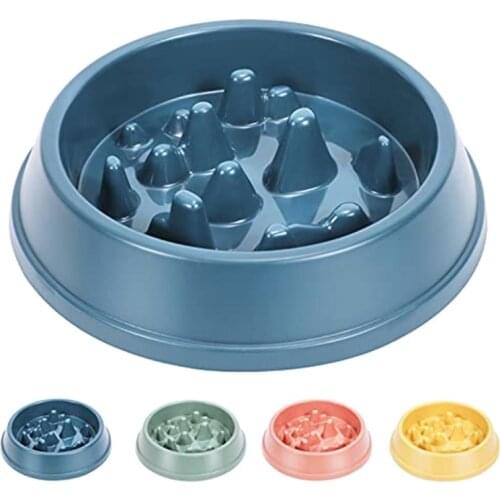 Plastic Pet Slow Eating Dog Feeder Food Bowl Hard Puppy Slow Feeder Cat Pet Feeder NonSlip Anti Gulping Feeder Bowl