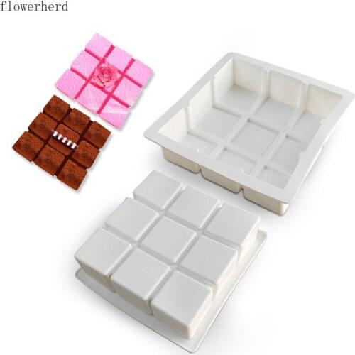 Christmas Square Mousse Silicone Cake Mold French Silicone Cake Dessert Mousse Baking Mold DIY Soap Mold Chocolate Mold