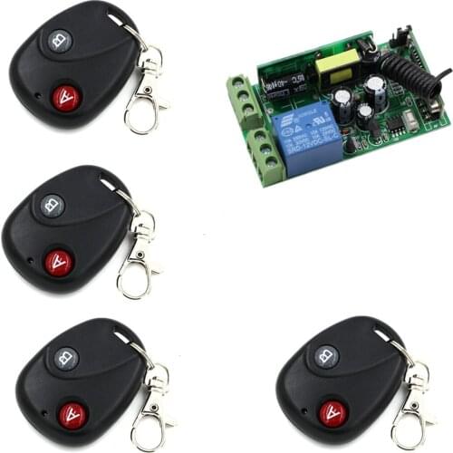 Wide Voltage AC 85V 110V 120V 220V 250V 1CH Wireless Remote Control Switch System Receiver & Two Keys Transmitters High Quality