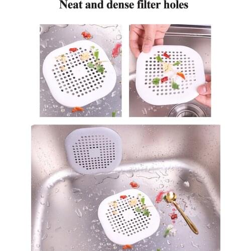 Silicone Kitchen Sink Drain Strainer Bathtub Strainer Sewer Outfall Filter Hair Catcher Bathroom Accessories