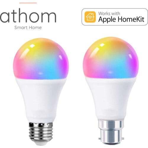 ATHOM Homekit WIFi Smart Bulb Dimmable RGBWC Siri Voice Control E27 B22