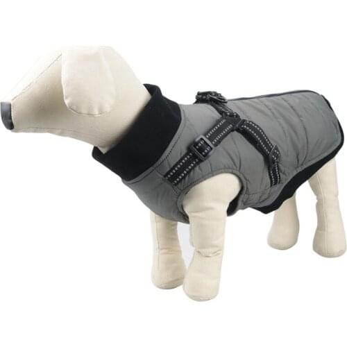 Waterproof Clothes Thickening Warm Dog Jacket Coat Pet Dog Jacket Clothes Sleeveless Snowsuits Thickening Windproof Winter