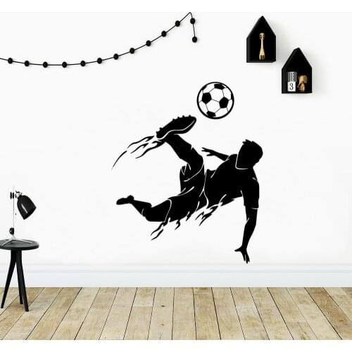 Fun football Cartoon Wall Decals Pvc Mural Art Diy Poster For Living Room Bedroom Home Party Decor Wallpaper