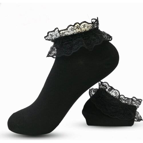 Women Socks Cute Lace Fashion Harajuku Skarpetki Damskie Ankle Socks Female Breathable Chaussette Dentelles Vintage Kawaii Socks