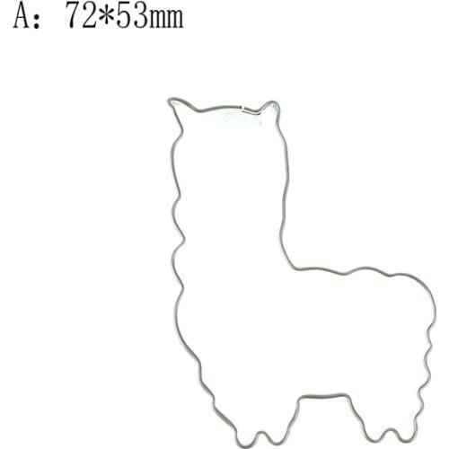 1Pc Stainless Steel Alpaca Blankly Mud Horse Biscuit Dessert Molds Baking Tools Cookie Cutter Cake Fondant Decoration
