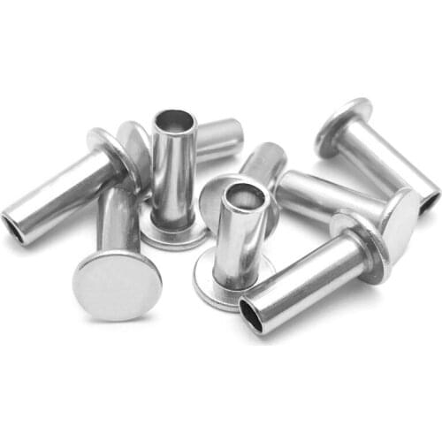 30pcs M3 304 stainless steel Flat head semi-tubular rivet Hollow rivets 12~30mm Length