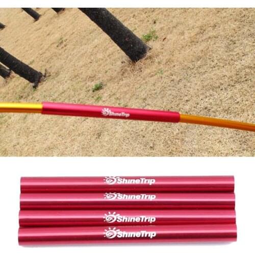 4 Pcs/Pack Hot Sale Aluminum Tent Pole Repair Tube Single Rod Adjustment Pipe Emergency Camping Awning Accessories