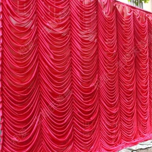 Free Shipping 5.5m x 12m New Arrive Wave Fireproof Velvet Wedding Stage Backdrop For Wedding/Pipe And Drape /Home Curtain
