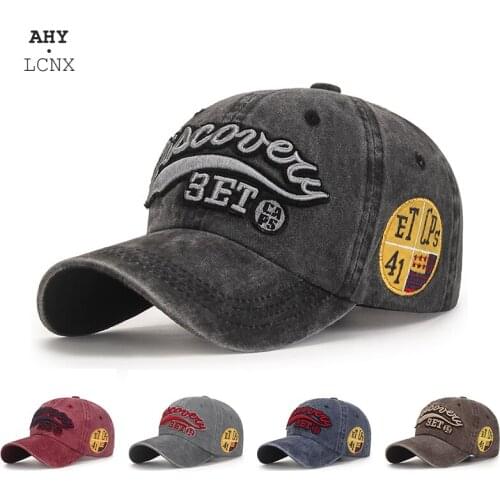 High Quality Brand Mens caps Washed Cotton Cap For Men Women Snapback Caps Baseball Caps Dad Hat Outdoors Male Sun Hat
