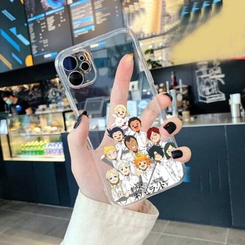 Funny Phone Case Cover For iPhone 7 12 11 Pro XS MAX X XR SE2020 8 6Plus Cute Anime The Promised Neverland Clear Soft TPU Shell