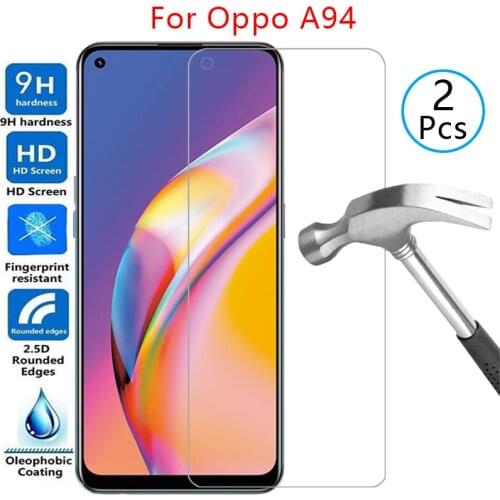 Case for oppo a94 cover screen protector tempered glass on opo opp a 94 94a oppoa94 oppo94a 6.43 protective phone coque bag 360