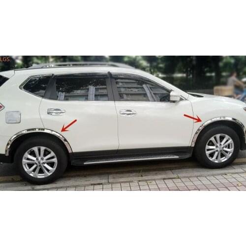 For Nissan X-Trail 2014-2020 stainless steel wheel eyebrow decorative strip anti-scratch protection car accessories