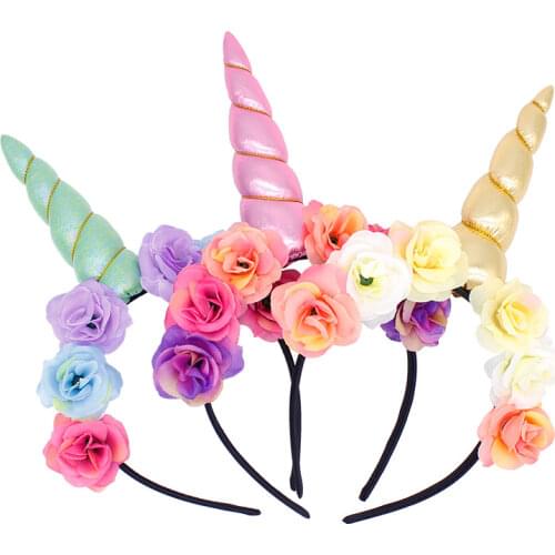 Child Kawaii Hair Accessories Cat Ears Cute Girl with Unicorn Headband Party Props Headband Headband Childrens Hair Accessories