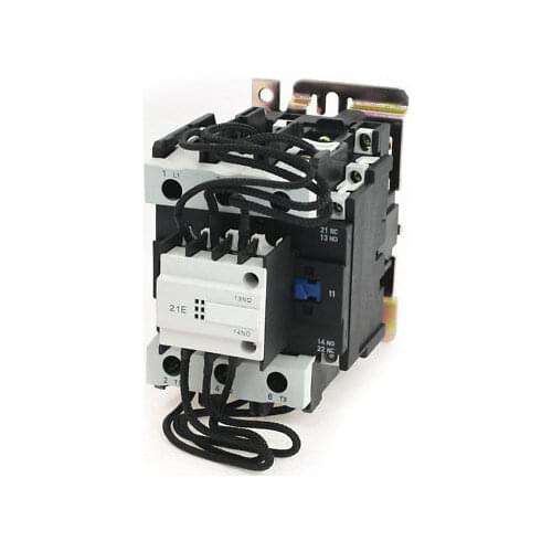 DIN Rail Mounting 3P 2NO 1NC 380V Coil Changeover Capacitor Contacter CJ19-95