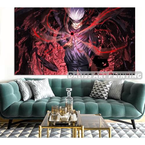 Canvas Anime Jujutsu Kaisen Gojo Satoru Pictures Home Decoration Paintings Poster HD Prints Wall Art Modular Living Room Framed