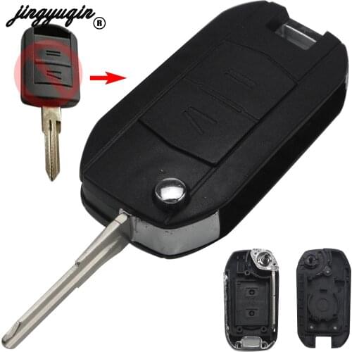 Jingyuqin Modified Folding Remote Key Shell Case for Vauxhall Opel Corsa Insignia Zafira Vectra VAUXHALL Remote Fob Case 2BTN