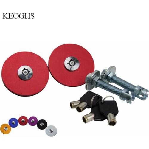 KCSZHXGS universal hood lock hood pins quick latch modified engine bonnet pin locks racing lock clip 2pcs