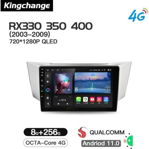 Kingchange Android 11 Car Multimedia Player For For Lexus RX330 RX350 RX400H Radio Stereo GPS Octa-Core Navigation