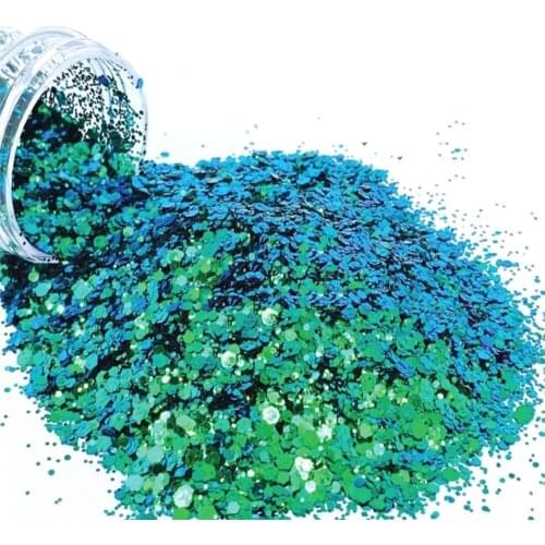 1kg Color-shifting Glitter Bulk for Nail Art Mix Chunky Sequin Flake Chameleon Glitter Changing Glitter #TR01