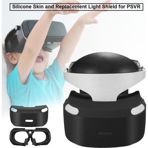 100% Fuel Injection PSVR Inner Silicone Eye Mask + Outer Eye Mask Silicone Sleeve PS VR Light Shield Replacement Protective Case