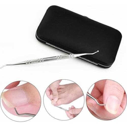 Mayitr 1pc Pro Toe Nail Lifter Silver Stainless Steel Ingrown Nail Lifter File Double Sided Pedicure Tool