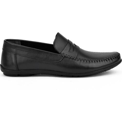 Zia Genuine Leather Male Shoes Black