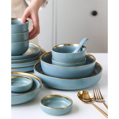 Tableware Set Light Luxury Bowl Plate Chopsticks Dish Household Combination Dishes And Plates Sets