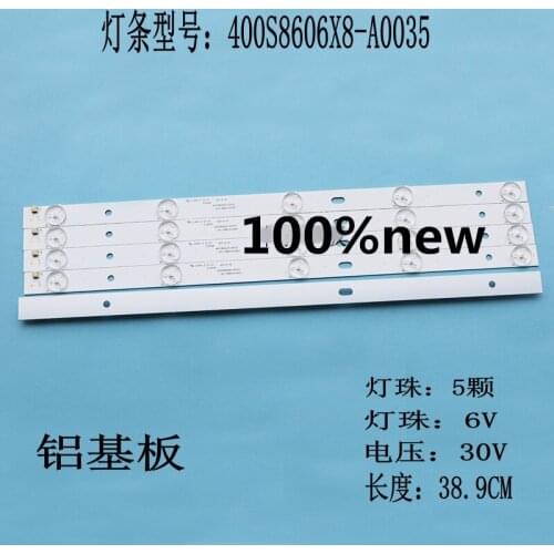 8PCS/lot 100%NEW Philco 40" TV led backlight bar 400S8606X8-A0035 E34036 40S-4-10 1.00.1.388015S01R V1 94V-O DY-01