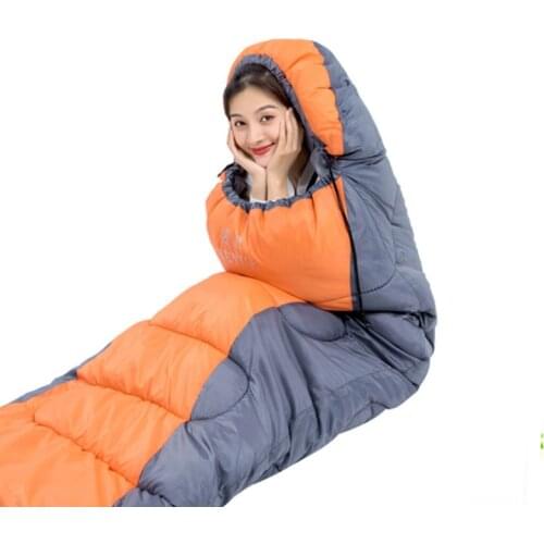 Outdoor camping sleeping bag Folding Ultralight Waterproof 4 Season Warm Envelope Backpacking traveing Sleeping Bag Lazy Bags
