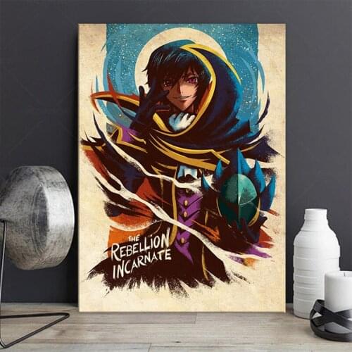 Code Geass Posters Japanese Cartoon Wall painting canvas Prints High Definition Living room Bedroom Home Art