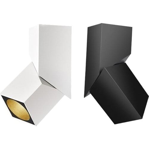 Black/White LED Downlight 7W 12W 15W Surface Mounted AC85-265V Adjustable 355 Rotatable LED Lamp LED Ceiling Light