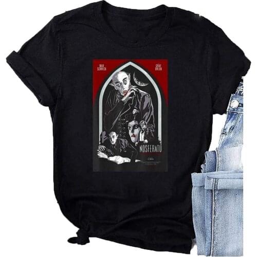 Pretty Nosferatu Vampire Halloween Horror Sci Fi Shirt Hoodie Tank top Sweater Long Sleeve for Men Women Black