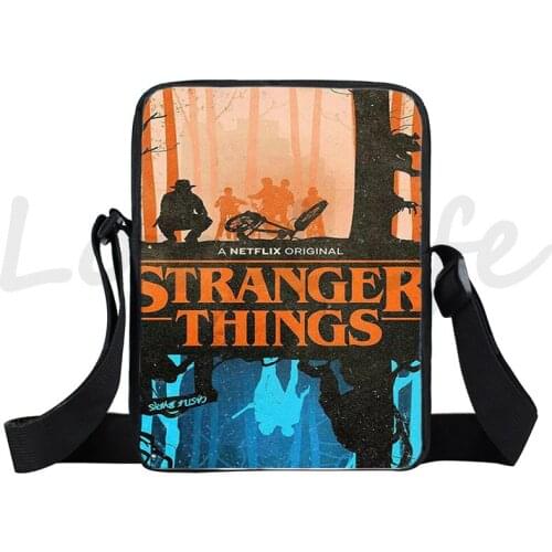 Stranger Things Print Crossbody Bag boys girls Student Bookbag Teenager Handbag kid Mini Totes Shoulder Bag Travel Messenger Bag