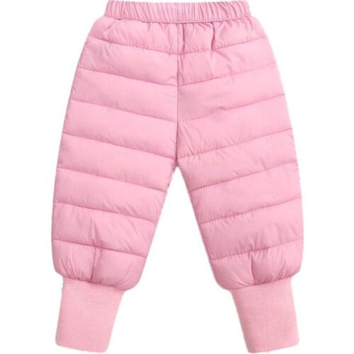 Baby Girls Warm Down Pants Winter 2021 Children High Quality Down Pants Kids Leggings Clothing Toddler Baby Boys Down Trousers
