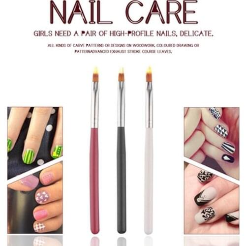 1Pcs Nail Art Gel Pen Brush Nylon Hair Ombre Brush Nail Art Brushes Soft Nails Manicure Tools For Gradient UV Gel Nail Pen