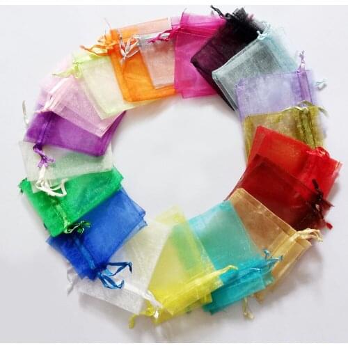25x35cm Organza Bag 1000pcs Jewelry Packaging Display Jewelry Pouch Gift Bag For Wedding Drawstring Bag Woman Travel Storage Bag