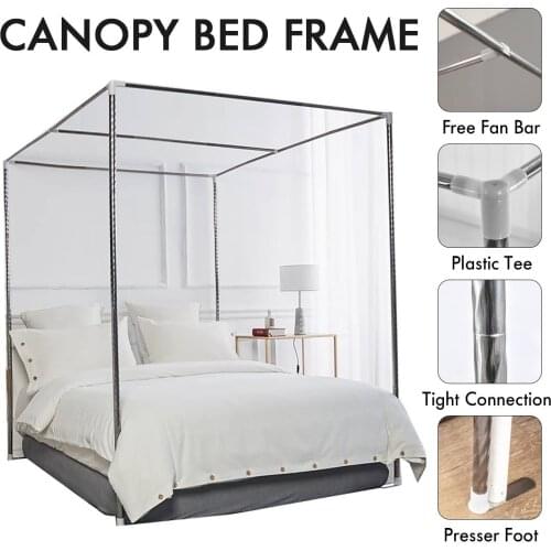 4 Corner Post Bed Canopy Mosquito Netting Bracket No Mosquito Net