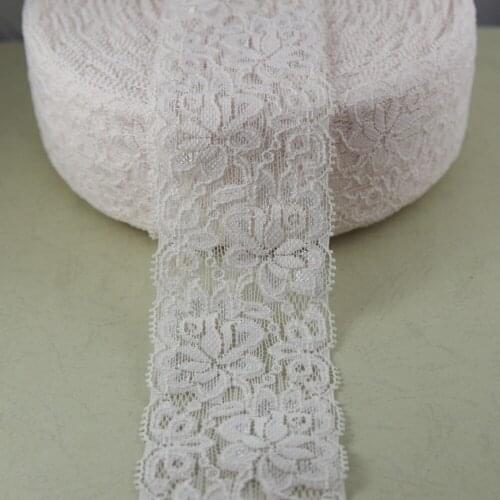 43 Yards 55mm Pink-white Elastic Stretch Lace Trim DIY Headband Sewing/garment Elastic Lace DB98