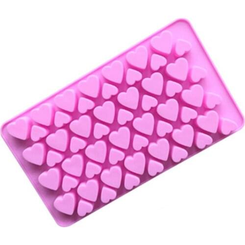 56 hole size heart-shaped chocolate mold QQ sugar ice tray mould Silicone mold cake decoration tool