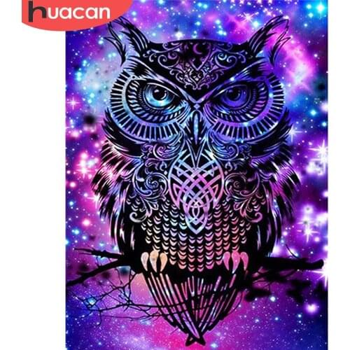 HUACAN Diamond Painting Full Square New Arrival Animal 5D DIY Diamond Embroidery Sale Owl Mosaic Decor For Home