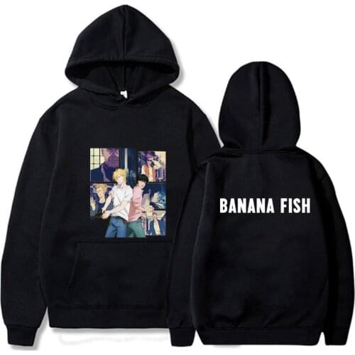 Banana Fish Hoodies Casual Design Harajuku Long Sleeve Loose Unisex Clothes