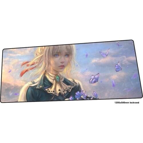 Violet evergarden mouse pad 1200x500mm mousepads HD print gaming mousepad gamer cheapest personalized mouse pads keyboard pc pad