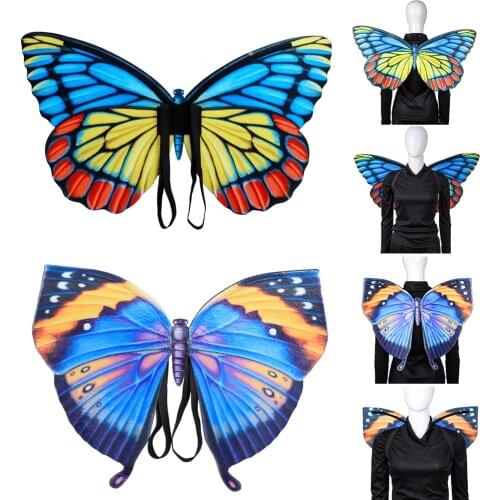 Kids Adult cosplay butterfly wing costumes Shawl Top anime cosplay butterfly wing halloween party costume for women girls